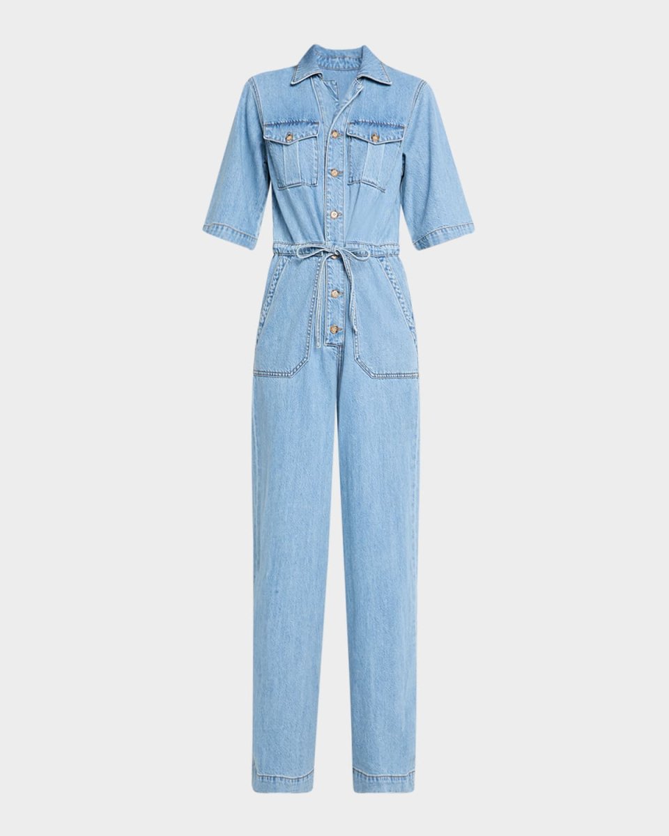 Rumi Wide-Leg Denim Jumpsuit